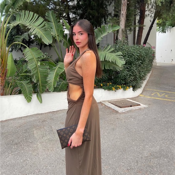 Zara dress cut out midi maxi fitted wedding party coctail - Picture 9 of 14